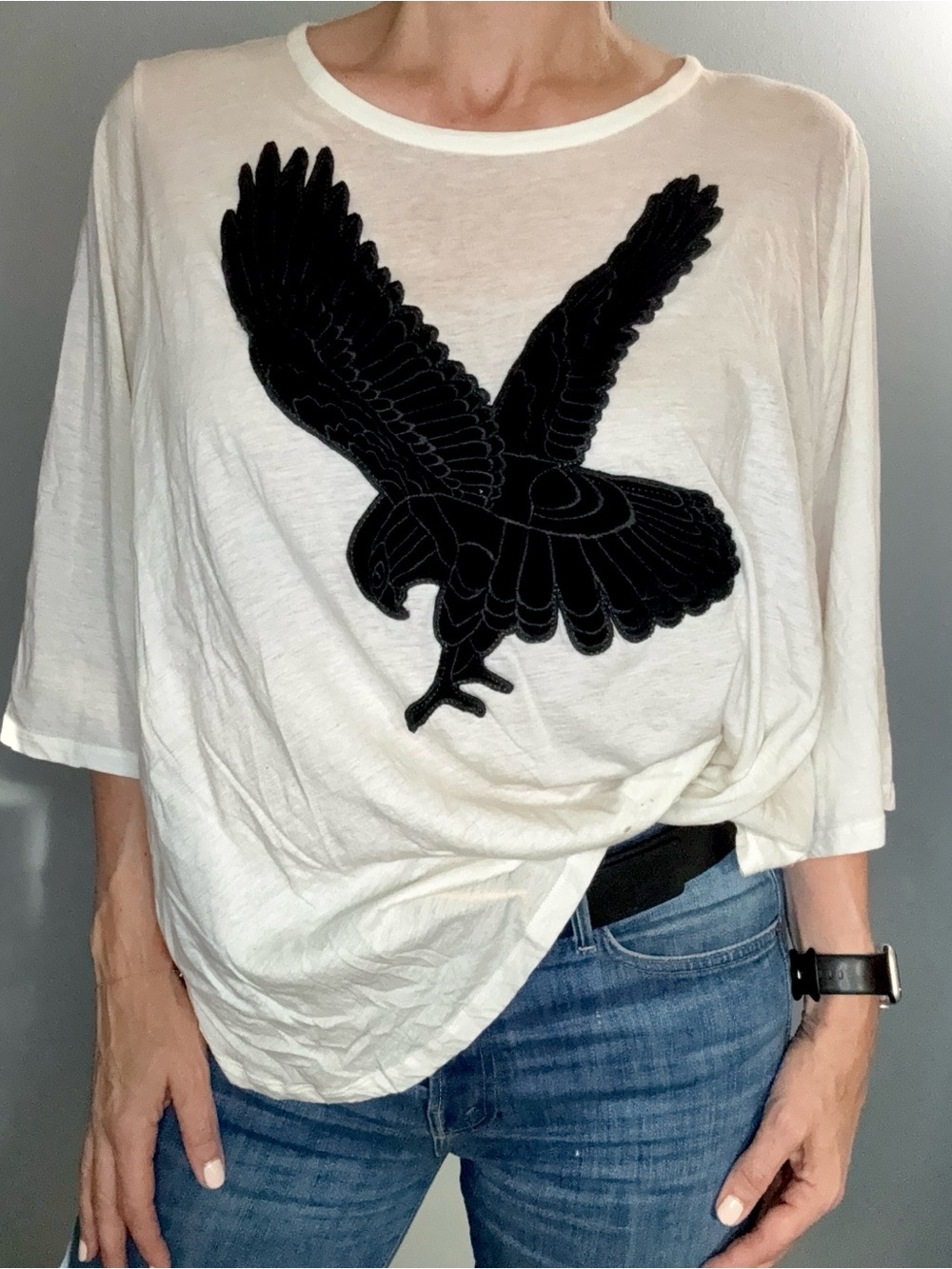 Stella McCartney embroidered oversize top, size M  - and very very roomy